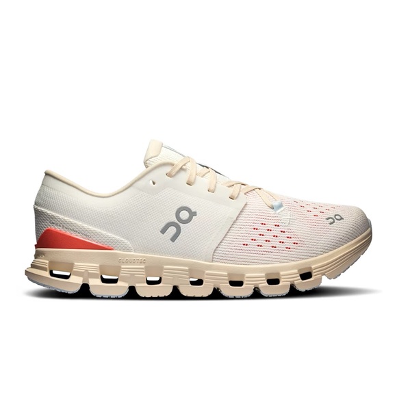 On Running Shoes - On Running Cloud X 4 in Ivory/Salmon | SLIGHTLY USED